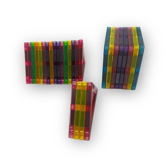 Cra-Z-Art Magrific 3D Magnetic Tiles & Magtastix Mixed Shapes Lot of 80 Pieces - Picture 6 of 12